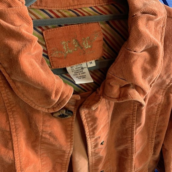 Lal Live A Little Corduroy Orange Jacket Button - Picture 2 of 4